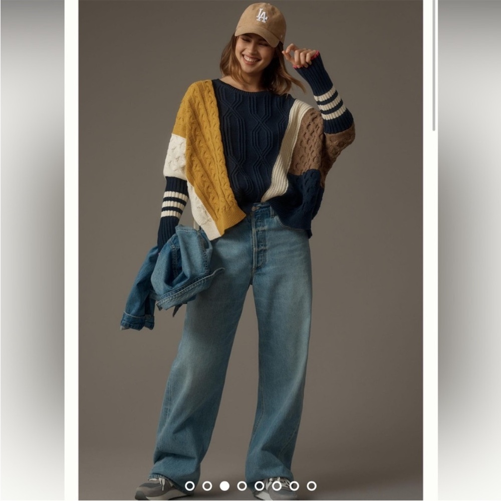 Maeve Multicolor Patchwork Sweater